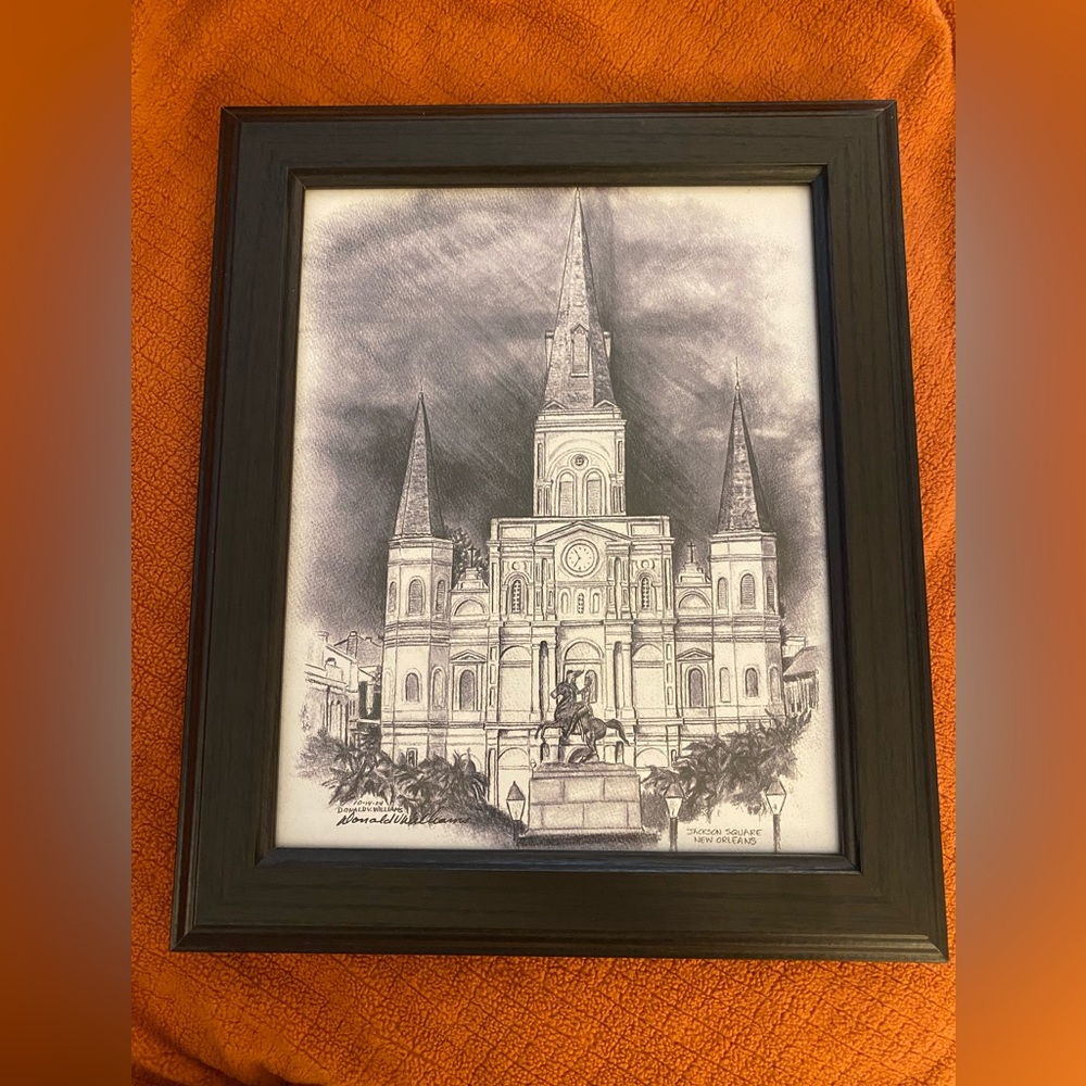 Original New Orleans Signed Print in Frame